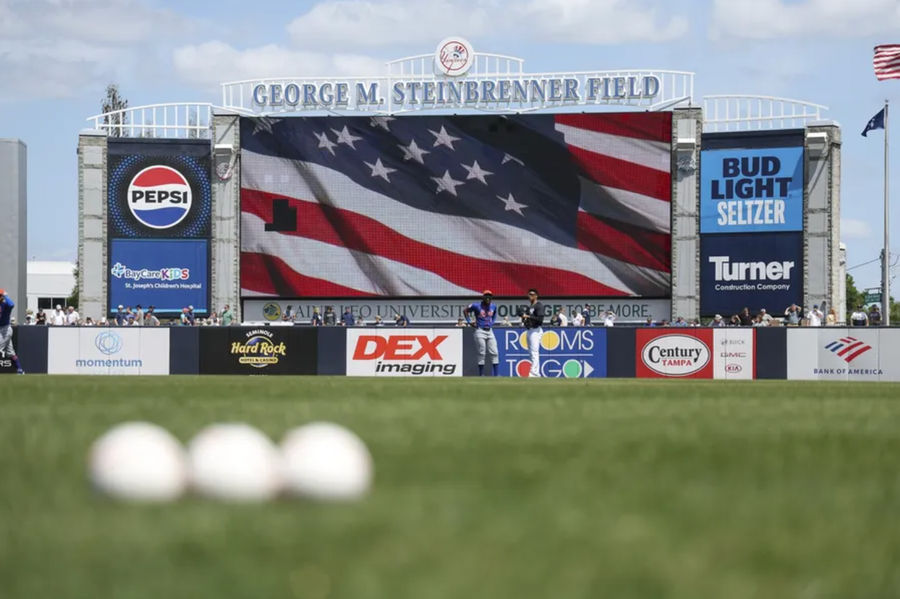 Mar 25, 2024; Tampa, Florida, USA; a general view of the stadium before a game between the New York Mets and New York Yankees at George M. Steinbrenner Field. Mandatory Credit: Nathan Ray Seebeck-Imagn Images