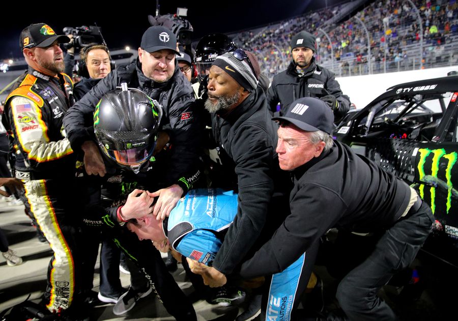 Punches thrown after NASCAR driver takes umbrage with excessive rubbing while racing