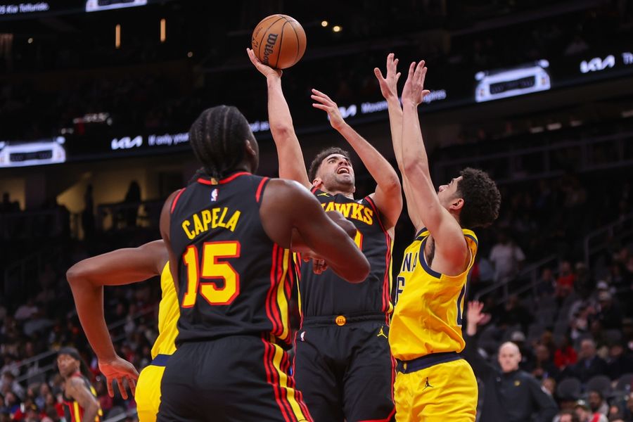 Hawks push past Pacers in back-and-forth contest