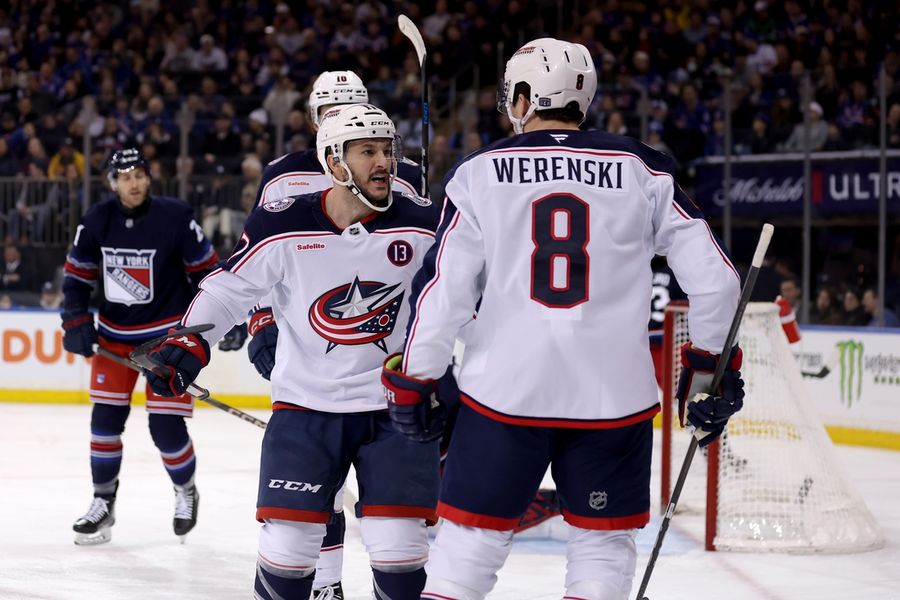 Adam Fantilli's hat trick helps Blue Jackets topple Rangers