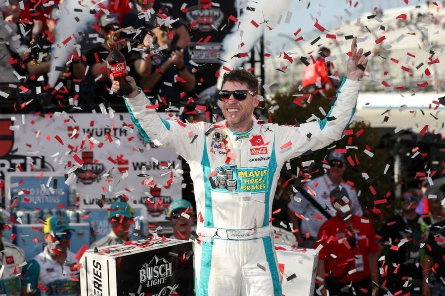 Chasing his first title, Denny Hamlin is off to a fast start