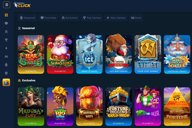Casino click lobby
