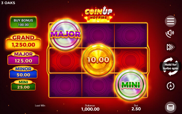 coin up hot fire sweepstakes game