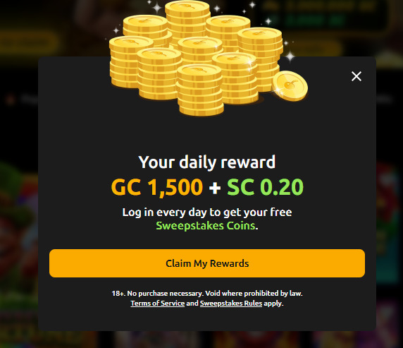 Jackpota daily login bonus