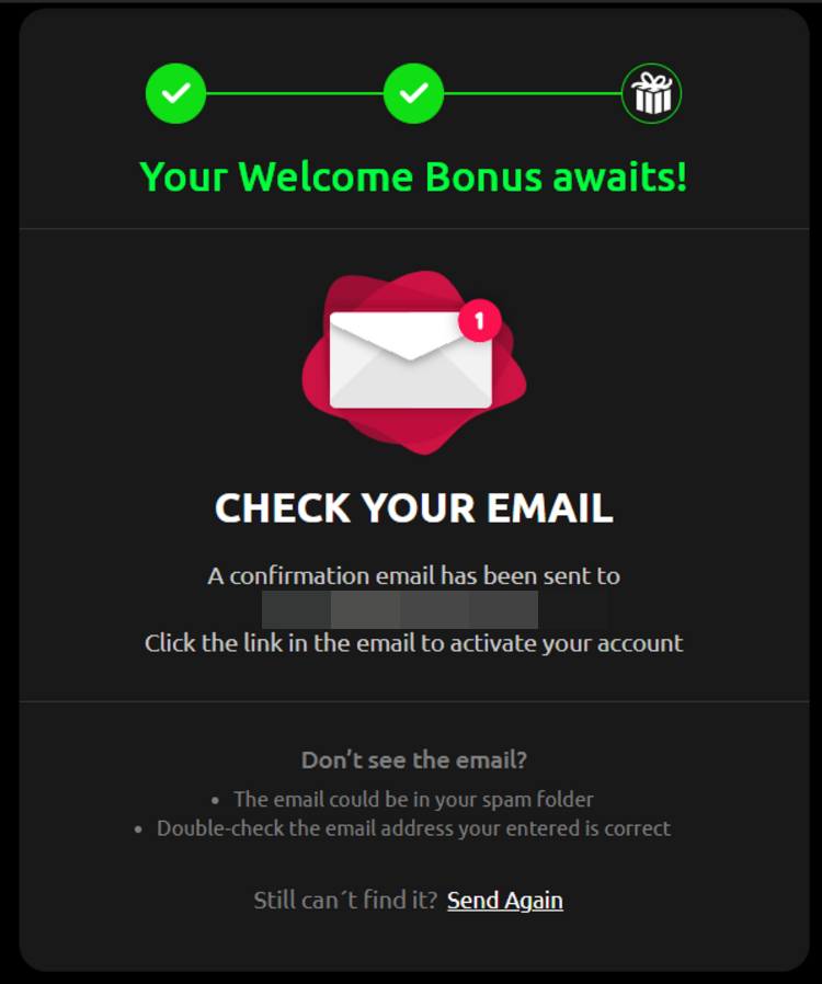 mcluck confirmation email