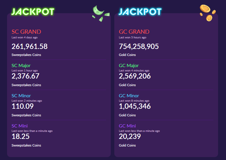 playfame jackpot prize pool