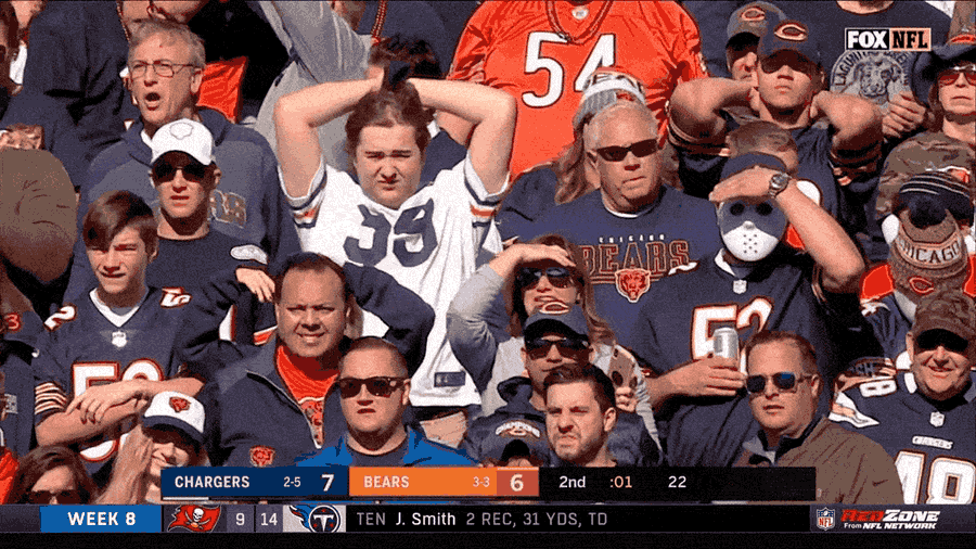Bears Fans Boo Team Off The Field After Offense Freezes At The Goal Line