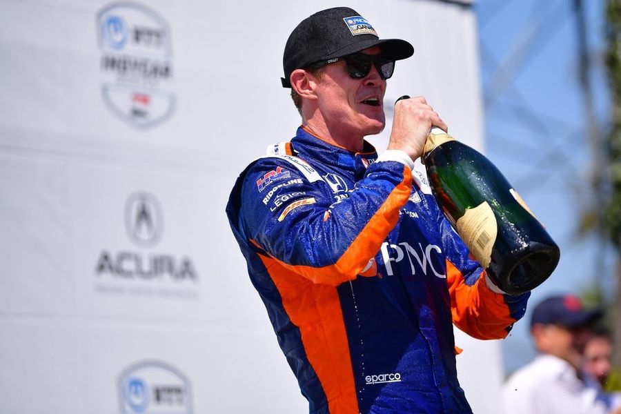 Scott Dixon edges Colton Herta to win at Long Beach 