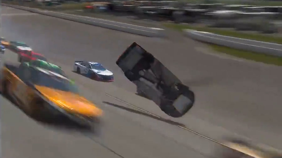 SEE IT! NASCAR&#39;s Joey Logano does big flip at Talladega
