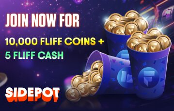 Sidepot.us Promo Code: 10,000 Fliff Coins & 5 Free Fliff Cash with Code SPINTOWIN