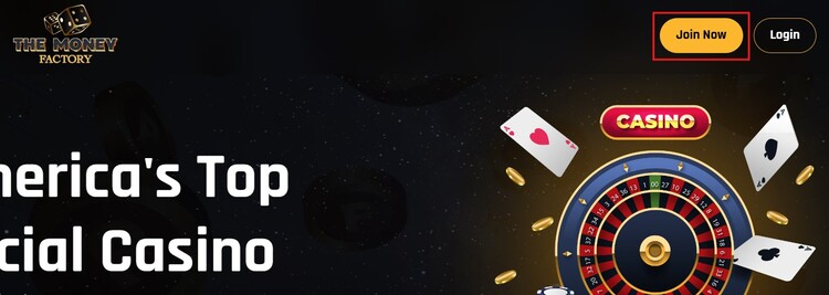money factory casino join now button